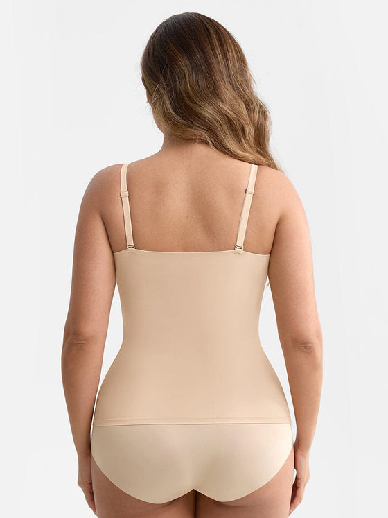 Wholesale Scoop Neck Tank Top with Light Shaping and Anti-Sheer Bust Lining