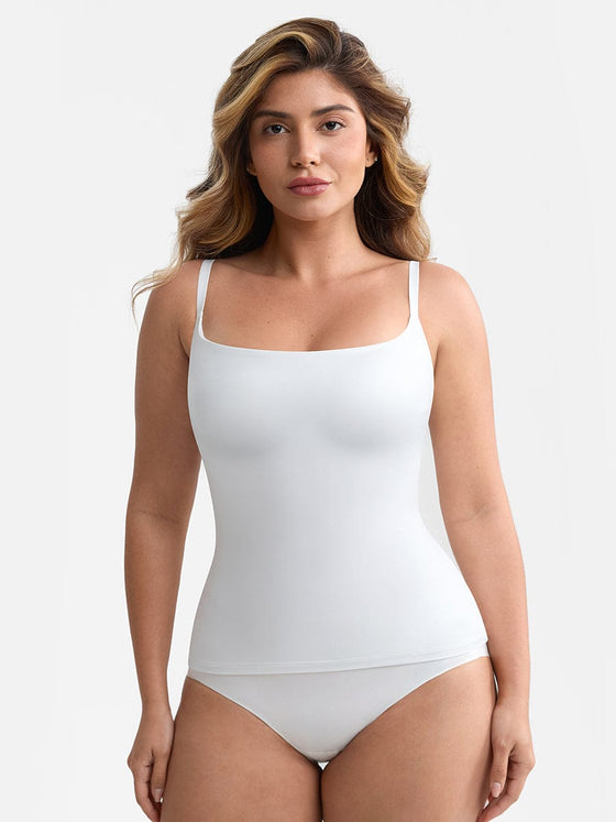 Wholesale Scoop Neck Tank Top with Light Shaping and Anti-Sheer Bust Lining