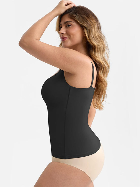 Wholesale Scoop Neck Tank Top with Light Shaping and Anti-Sheer Bust Lining