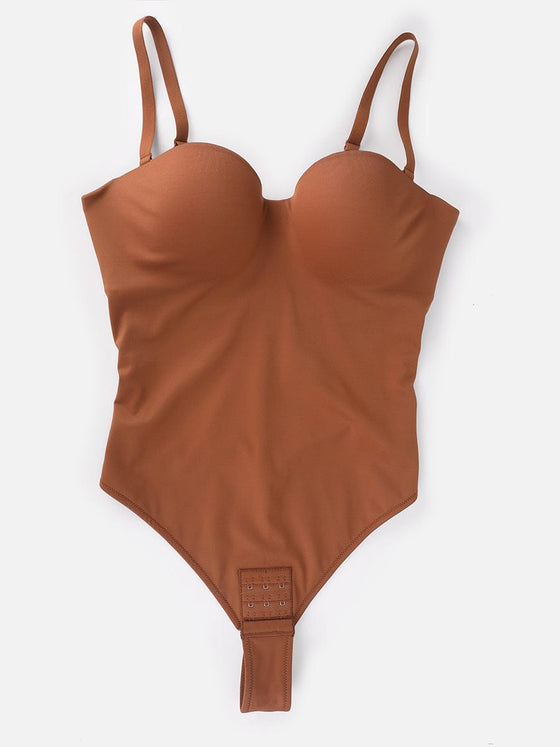 Wholesale One Piece Underwire Strapless Cups Waist And Abdomen Shaping Thong Bodysuit