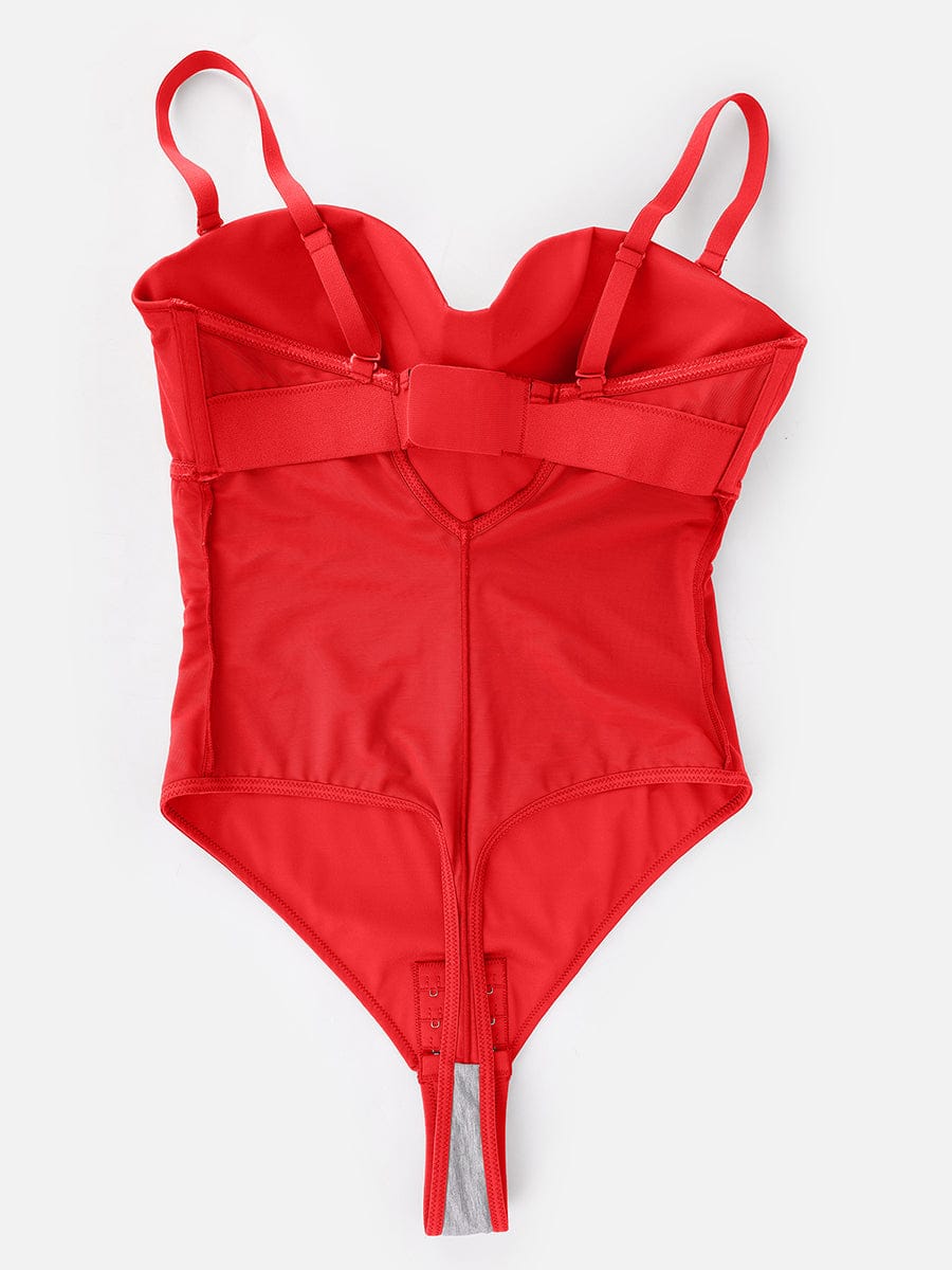 Wholesale One Piece Underwire Strapless Cups Waist And Abdomen Shaping Thong Bodysuit