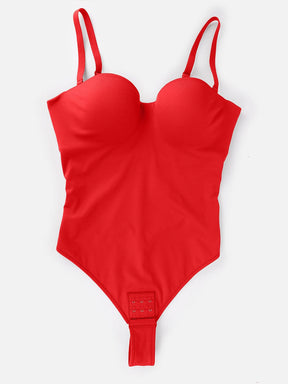Wholesale One Piece Underwire Strapless Cups Waist And Abdomen Shaping Thong Bodysuit