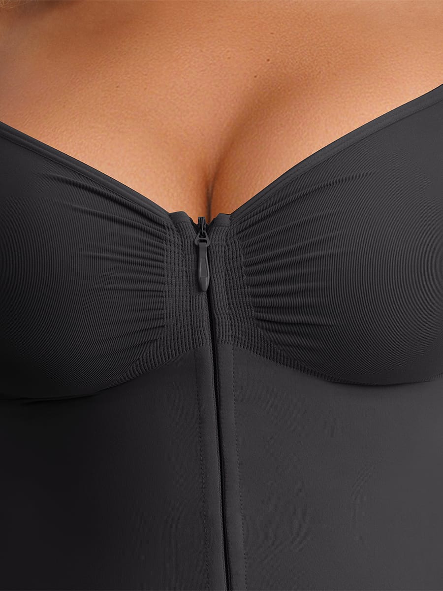 Wholesale Invisible Zip Seamless Shapewear Bodysuit Tummy Control Butt Lifting Adjustable Straps