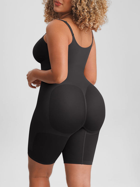 Wholesale Invisible Zip Seamless Shapewear Bodysuit Tummy Control Butt Lifting Adjustable Straps