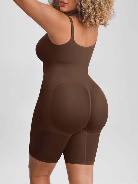 Wholesale Invisible Zip Seamless Shapewear Bodysuit Tummy Control Butt Lifting Adjustable Straps