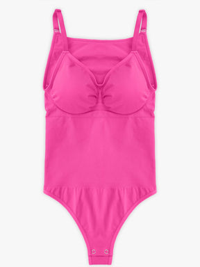 Wholesale Seamless Bra Free Cami Tummy Control Thong Bodysuit with Removable Pads