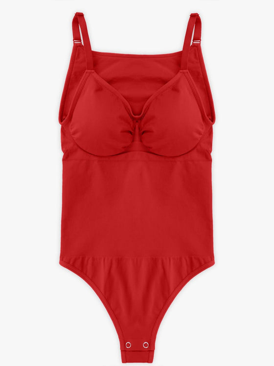 Wholesale Seamless Bra Free Cami Tummy Control Thong Bodysuit with Removable Pads