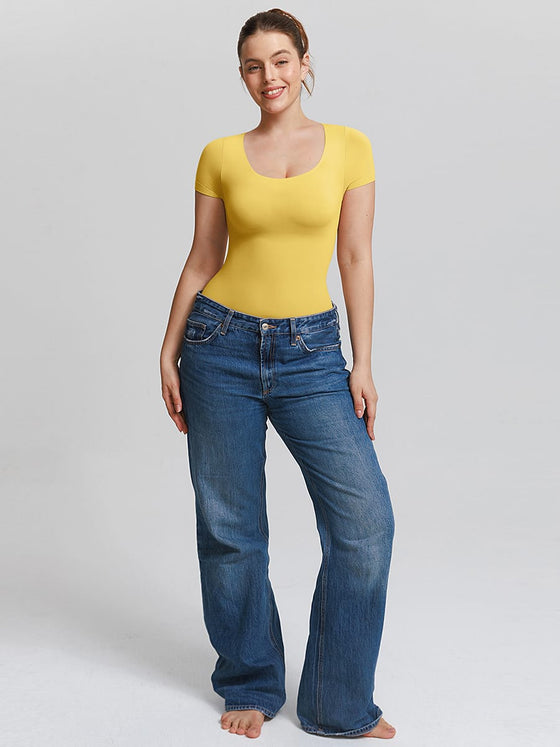 Wholesale Seamless Scoop Neck Shapewear Bodysuit Buttery Soft Tummy Control