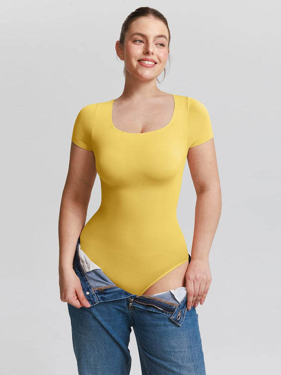 Wholesale Seamless Scoop Neck Shapewear Bodysuit Buttery Soft Tummy Control