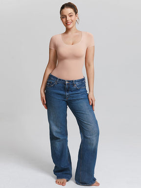 Wholesale Seamless Scoop Neck Shapewear Bodysuit Buttery Soft Tummy Control