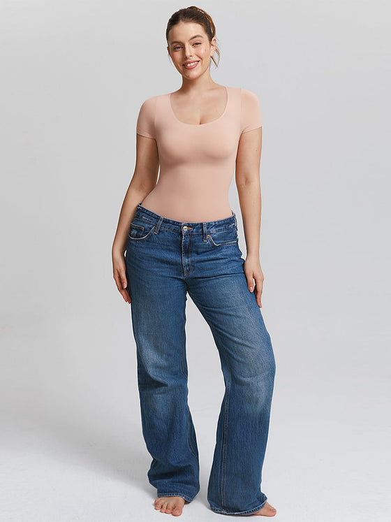Wholesale Seamless Scoop Neck Shapewear Bodysuit Buttery Soft Tummy Control