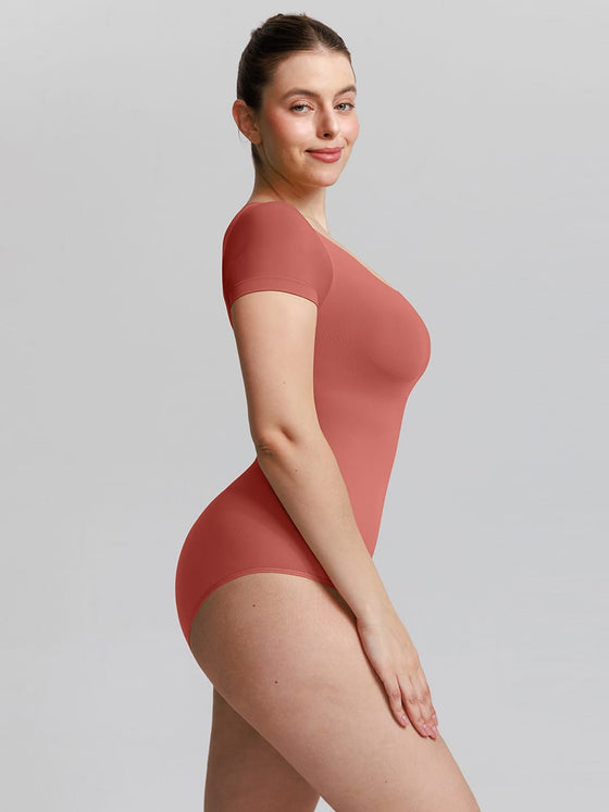 Wholesale Seamless Scoop Neck Shapewear Bodysuit Buttery Soft Tummy Control