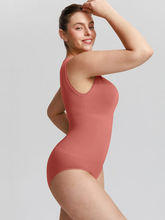Wholesale Seamless Shapewear Bodysuit Buttery Soft Tummy Control Crew Neck