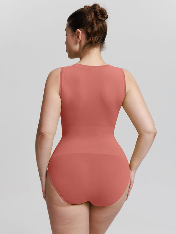 Wholesale Seamless Shapewear Bodysuit Buttery Soft Tummy Control Crew Neck