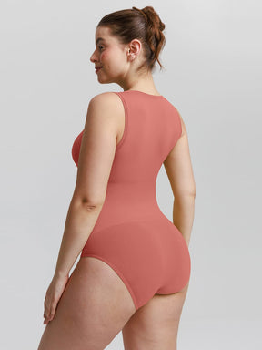 Wholesale Seamless Shapewear Bodysuit Buttery Soft Tummy Control Crew Neck