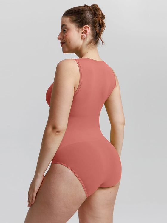 Wholesale Seamless Shapewear Bodysuit Buttery Soft Tummy Control Crew Neck