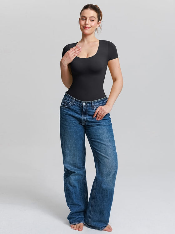 Wholesale Seamless Scoop Neck Shapewear Bodysuit Buttery Soft Tummy Control