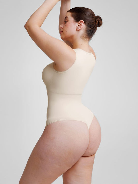 Wholesale 🌿 Eco-friendly Seamless Outer Crew Thong Bodysuit SPU