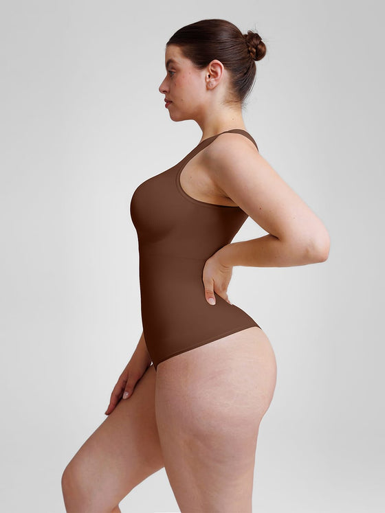 Wholesale 🌿 Eco-friendly Seamless Outer Crew Thong Bodysuit SPU