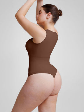 Wholesale 🌿 Eco-friendly Seamless Outer Crew Thong Bodysuit SPU