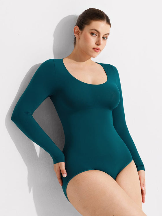 Wholesale Seamless Scoop Neck Tummy Control Shaping Briefs Bodysuit SPU