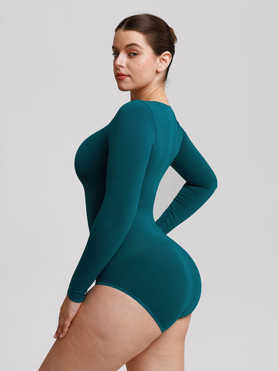 Wholesale Seamless Scoop Neck Tummy Control Shaping Briefs Bodysuit SPU