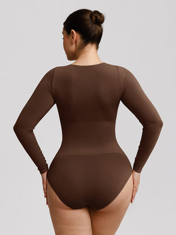 Wholesale Seamless Scoop Neck Tummy Control Shaping Briefs Bodysuit SPU