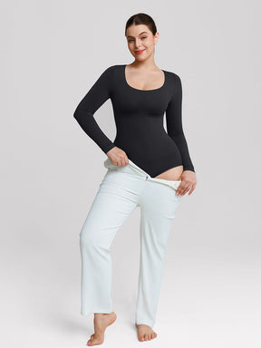 Wholesale Seamless Scoop Neck Tummy Control Shaping Briefs Bodysuit SPU