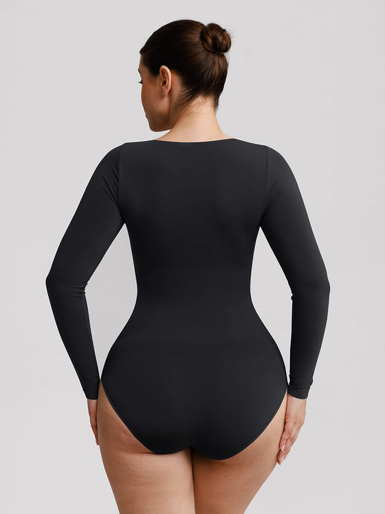 Wholesale Seamless Scoop Neck Tummy Control Shaping Briefs Bodysuit SPU