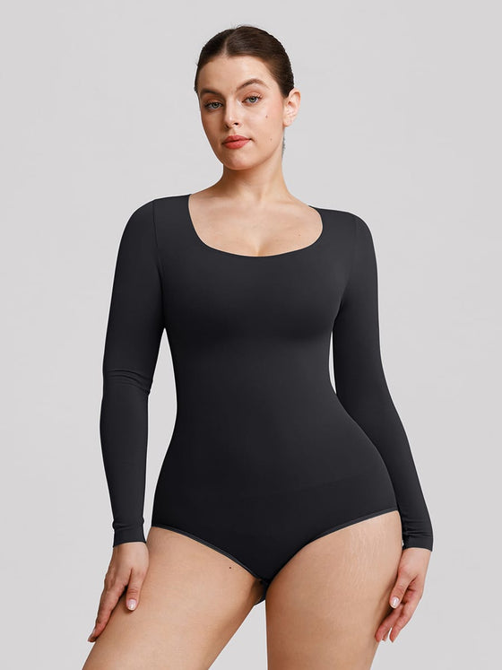 Wholesale Seamless Scoop Neck Tummy Control Shaping Briefs Bodysuit SPU