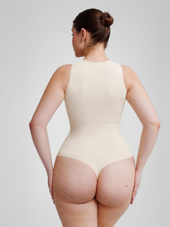 Wholesale 🌿 Eco-friendly Seamless Outer Crew Thong Bodysuit SPU