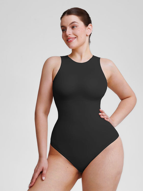 Wholesale 🌿 Eco-friendly Seamless Outer Crew Thong Bodysuit SPU