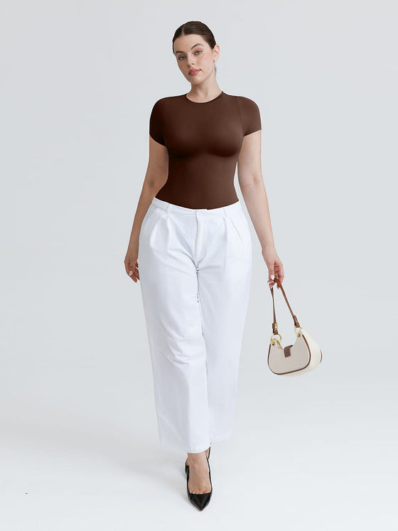 Wholesale Seamless Short Sleeve Waist and abdomen Shaping Hip briefs Bodysuit SPU