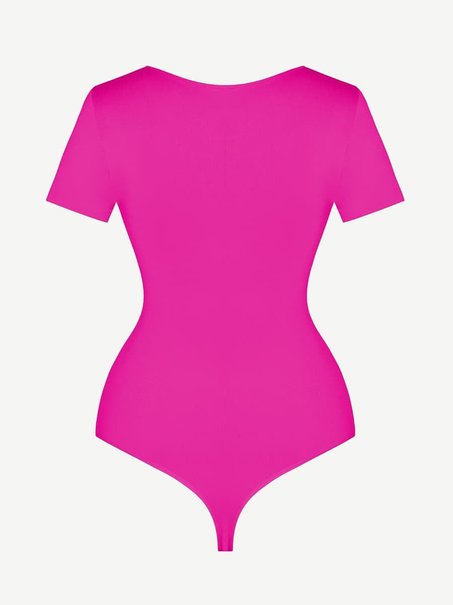 Wholesale Seamless One-Piece Short-Sleeved Thong Bodysuit