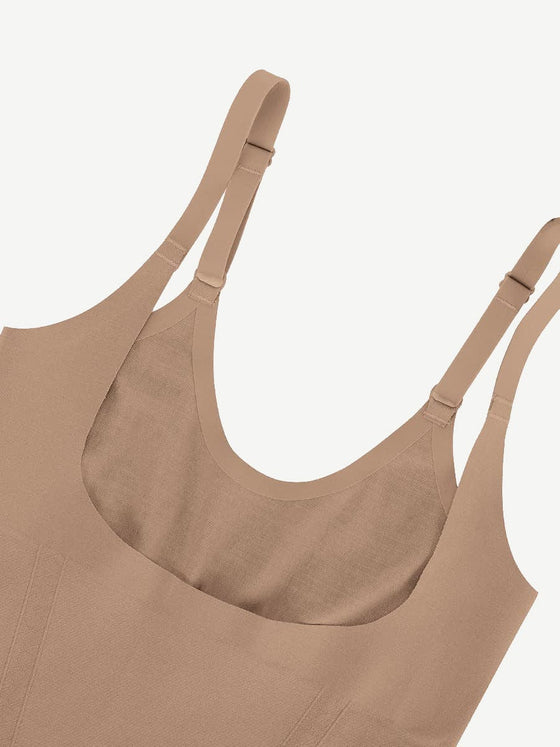 Wholesale Seamless Open-Bust Abdomen Flattening Mid-Thigh Bodysuit