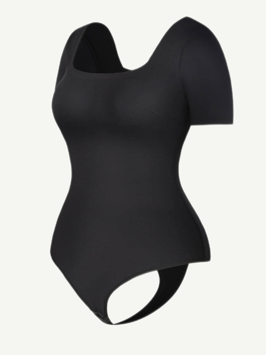 [USA Warehouse] Wholesale Square-Neck Short-Sleeve Tummy control Bodysuit