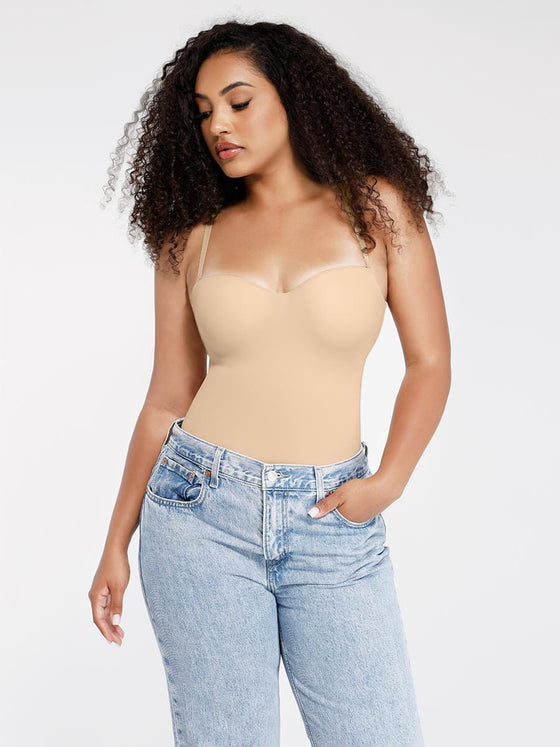 Wholesale One Piece Underwire Strapless Cups Waist And Abdomen Shaping Thong Bodysuit