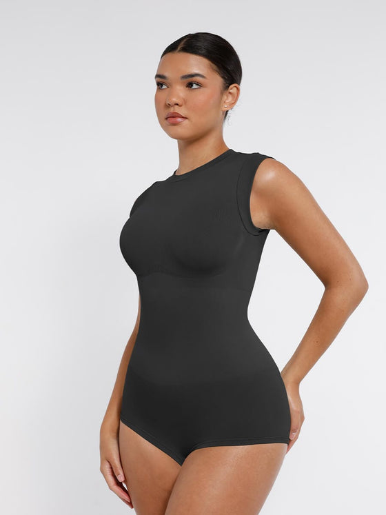 Wholesale Seamless Cap Sleeve Waist and Abdomen Shaping Shapewear Bodysuit