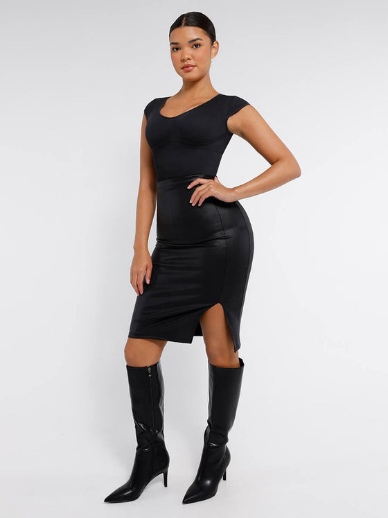 Wholesale Seamless Deep V Waist and Abdomen Shaping Thong Bodysuit