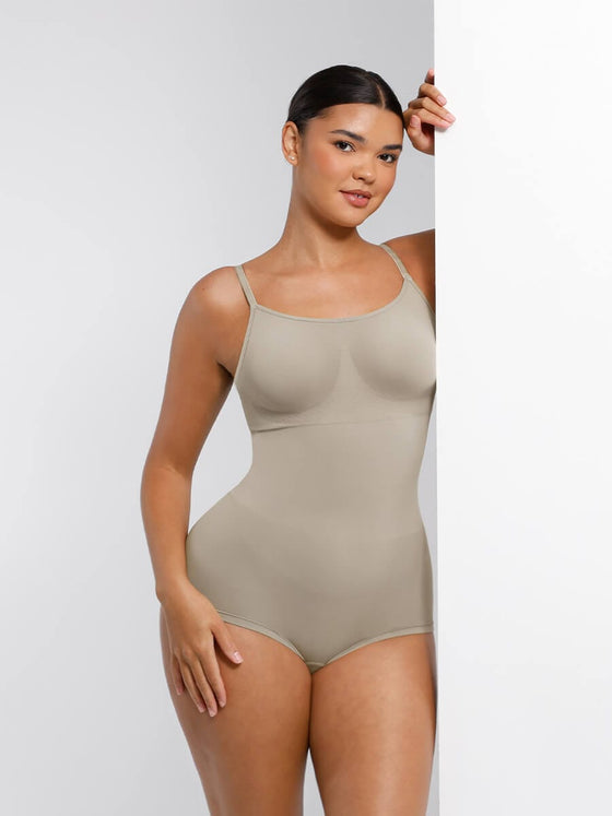 Wholesale Seamless Waist and Abdomen Shaping Shapewear Bodysuit with Adjustable Straps