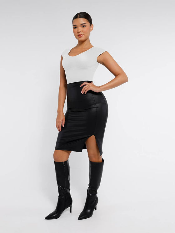 Wholesale Seamless Deep V Waist and Abdomen Shaping Thong Bodysuit