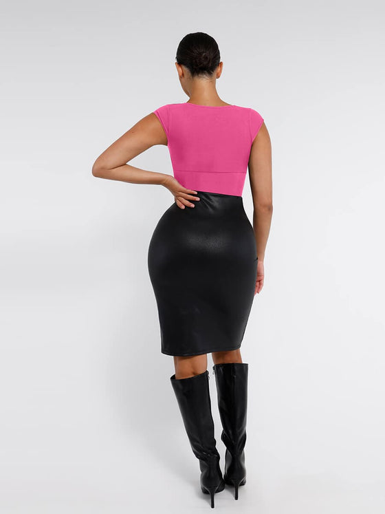 Wholesale Seamless Deep V Waist and Abdomen Shaping Thong Bodysuit