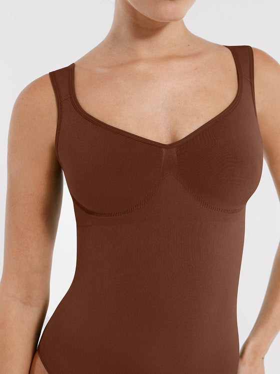 Wholesale Seamless Diamond Neck Bust Support Waist Control Panty Bodysuit