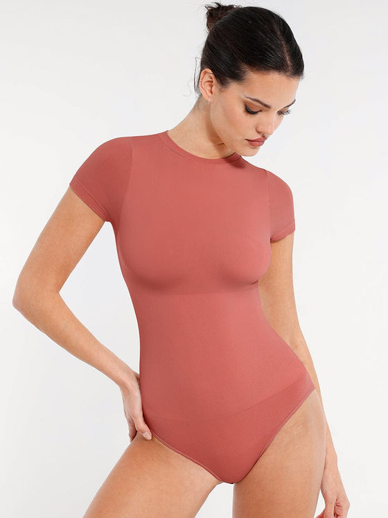 Wholesale Seamless Short Sleeve Waist and abdomen Shaping Hip briefs Bodysuit