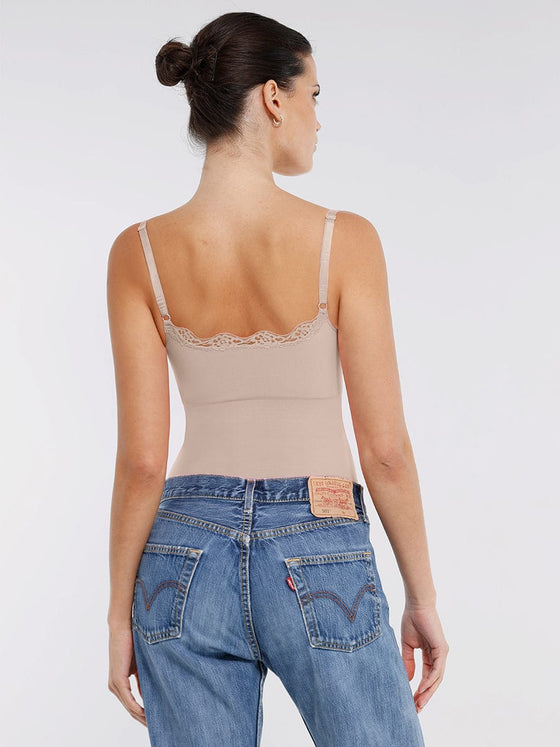 Wholesale Seamless lace Cami Waist Abdomen Shaping Thong Bodysuit