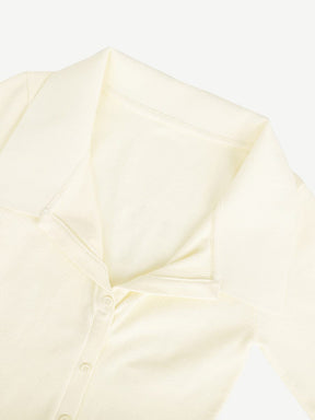Wholesale 🌿 Eco-friendly Seamless Waist Trimming Retro Long Sleeve Shirt Dress