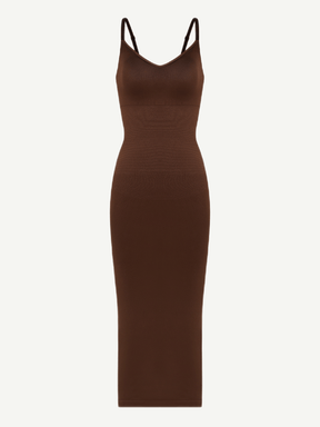 [USA Warehouse] Wholesale 🌿Eco-friendly Spaghetti Strap V-neck Snatched Seamless Shaper Dress