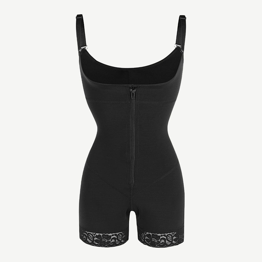 Wholesale Black Underbust Boyshort Open Crotch Lace Slimming Belly Shapewear