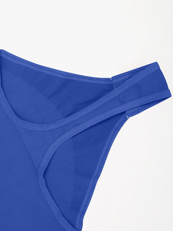 Wholesale One-shoulder Cut Out Waist and Abdomen Compression Shapewear Bodysuit