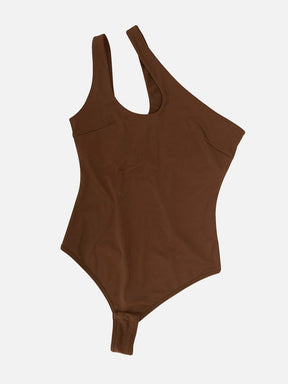 Wholesale One-shoulder Cut Out Shapewear Bodysuit